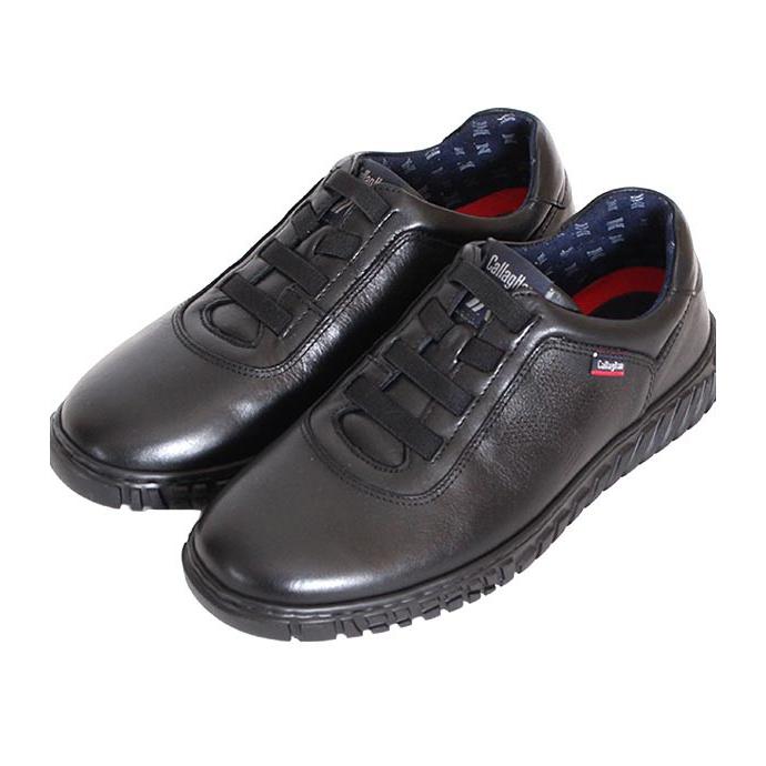 別注仕様 メンズ CallagHanカラハン 52203 ブラック スリッポン レザー