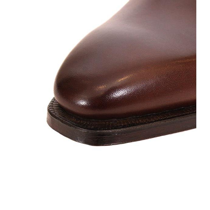 CROCKETT&JONESクロケット＆ジョーンズ　ALEX/アレックス　 ダークブラウン　ホールカット　プレーントゥ　内羽根　カーフレザー　レザーソールの画像