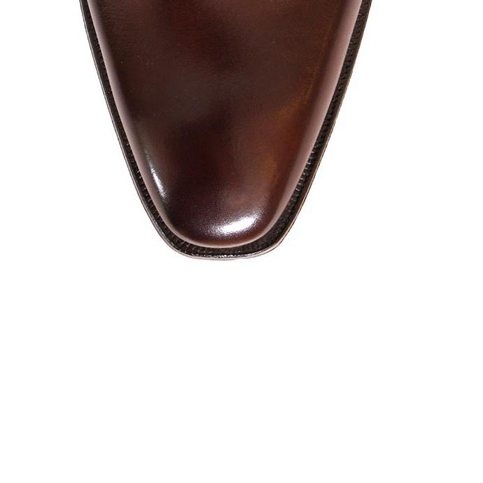 CROCKETT&JONESクロケット＆ジョーンズ　ALEX/アレックス　 ダークブラウン　ホールカット　プレーントゥ　内羽根　カーフレザー　レザーソールの画像