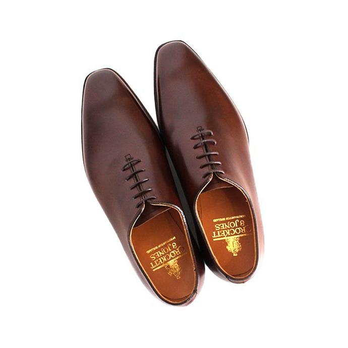 CROCKETT&JONESクロケット＆ジョーンズ　ALEX/アレックス　 ダークブラウン　ホールカット　プレーントゥ　内羽根　カーフレザー　レザーソールの画像