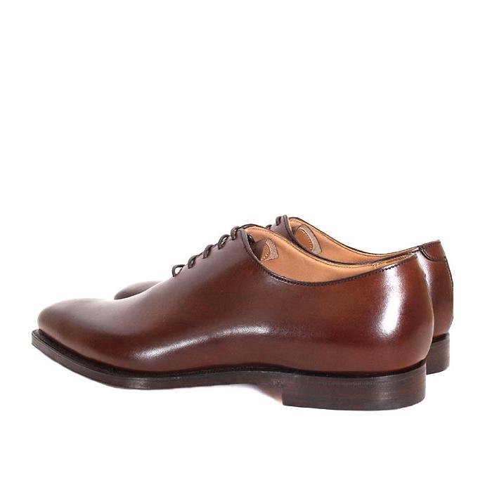 CROCKETT&JONESクロケット＆ジョーンズ　ALEX/アレックス　 ダークブラウン　ホールカット　プレーントゥ　内羽根　カーフレザー　レザーソールの画像