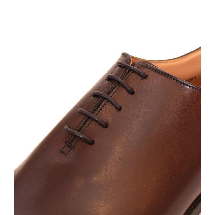 CROCKETT&JONESクロケット＆ジョーンズ　ALEX/アレックス　 ダークブラウン　ホールカット　プレーントゥ　内羽根　カーフレザー　レザーソールの画像