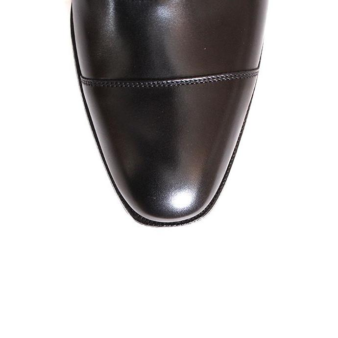 CROCKETT&JONESクロケット＆ジョーンズ　AUDLEY/オードリー　 ブラック　ストレートチップ　カーフレザー　オークソールの画像