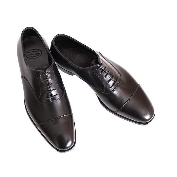 CROCKETT&JONESクロケット＆ジョーンズ　AUDLEY/オードリー　 ブラック　ストレートチップ　カーフレザー　オークソールの画像