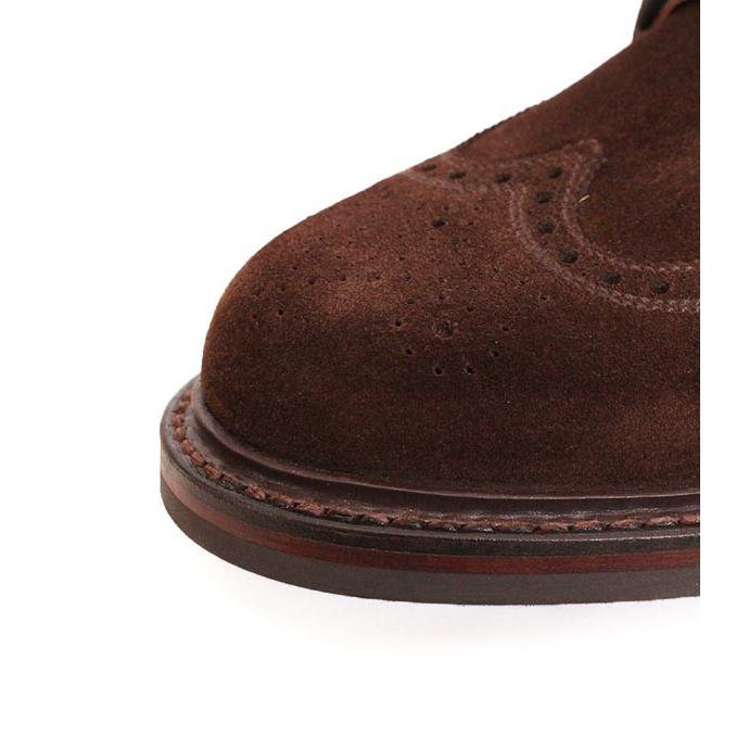 CROCKETT&JONESクロケット＆ジョーンズ　BANGOR2/バンガー3　 ダークブラウン　ウィングチップシューズ　スエードレザー　グッドイヤーウェルト製法の画像