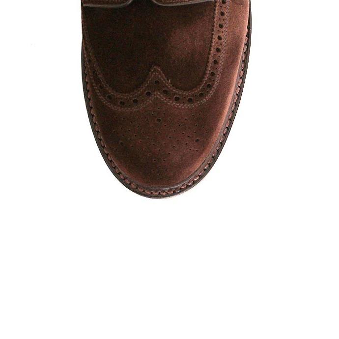 CROCKETT&JONESクロケット＆ジョーンズ　BANGOR2/バンガー3　 ダークブラウン　ウィングチップシューズ　スエードレザー　グッドイヤーウェルト製法の画像
