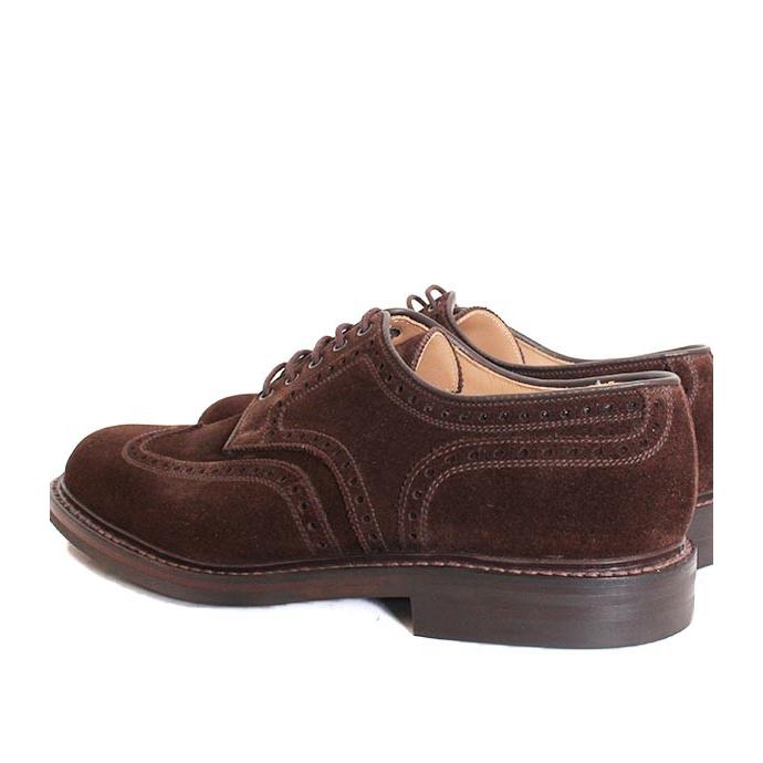 CROCKETT&JONESクロケット＆ジョーンズ　BANGOR2/バンガー3　 ダークブラウン　ウィングチップシューズ　スエードレザー　グッドイヤーウェルト製法の画像
