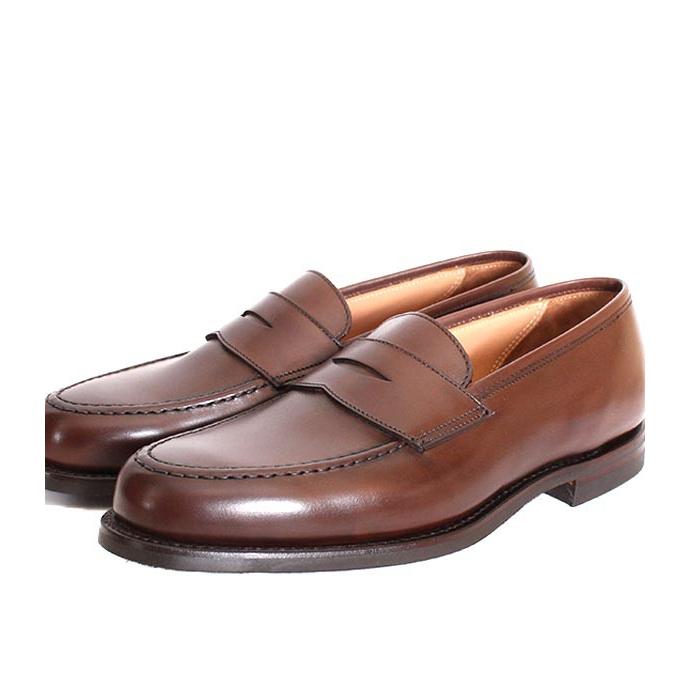 CROCKETT&JONESクロケット＆ジョーンズ　BOSTON2ボストン2　ブラウン(DK.MELEZE)　コインローファー　ローファー　スムースレザーの画像