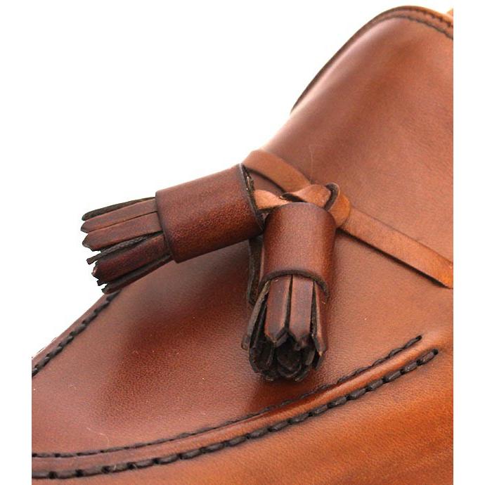 CROCKETT&JONESクロケット＆ジョーンズ　CAVENDISH3/キャベンディッシュ3　 ダークブラウン　タッセルローファー　バーニッシュドカーフレザーの画像
