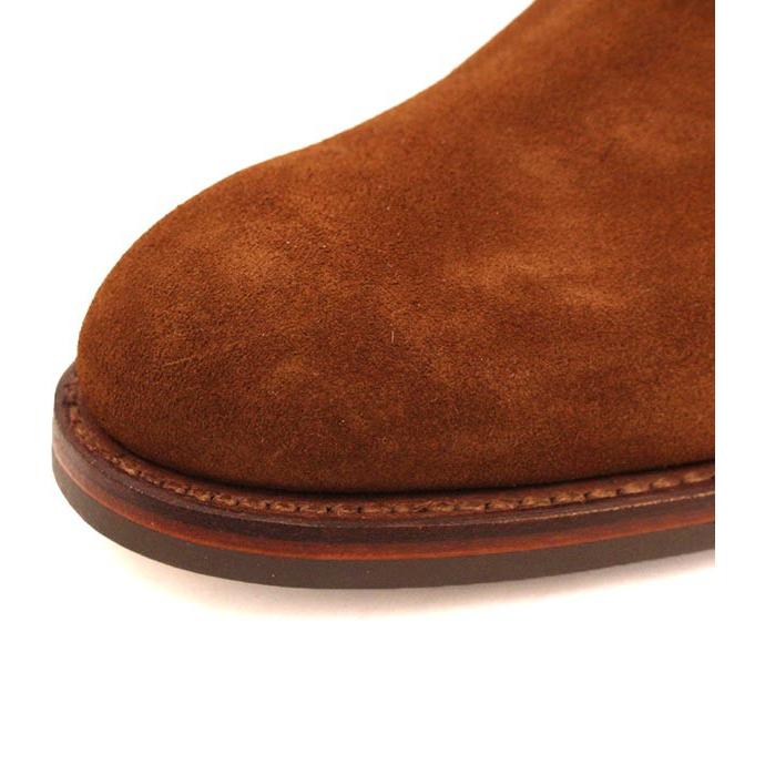 CROCKETT&JONESクロケット＆ジョーンズ　CHELSEA17/チェルシー17　ブラウン(SNUFF)　チェルシーブーツ　サイドゴアブーツ　スエードレザーの画像