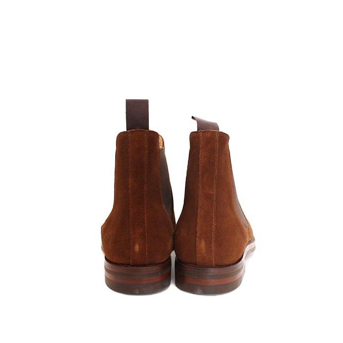 CROCKETT&JONESクロケット＆ジョーンズ　CHELSEA17/チェルシー17　ブラウン(SNUFF)　チェルシーブーツ　サイドゴアブーツ　スエードレザーの画像