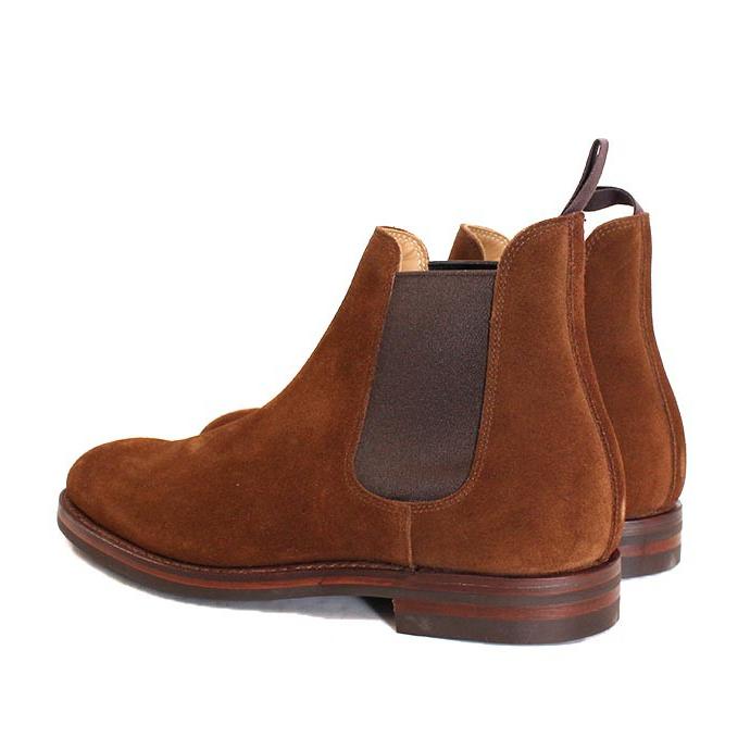 CROCKETT&JONESクロケット＆ジョーンズ　CHELSEA17/チェルシー17　ブラウン(SNUFF)　チェルシーブーツ　サイドゴアブーツ　スエードレザーの画像