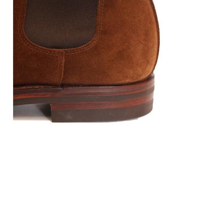 CROCKETT&JONESクロケット＆ジョーンズ　CHELSEA17/チェルシー17　ブラウン(SNUFF)　チェルシーブーツ　サイドゴアブーツ　スエードレザーの画像
