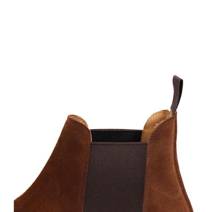 CROCKETT&JONESクロケット＆ジョーンズ　CHELSEA17/チェルシー17　ブラウン(SNUFF)　チェルシーブーツ　サイドゴアブーツ　スエードレザーの画像