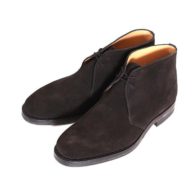 CROCKETT&JONESクロケット＆ジョーンズ　CHERTSEY/チャートシー　ブラック　チャッカブーツ　スエードレザーの画像