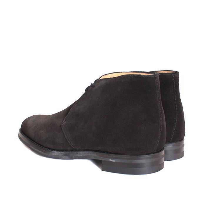 CROCKETT&JONESクロケット＆ジョーンズ　CHERTSEY/チャートシー　ブラック　チャッカブーツ　スエードレザーの画像