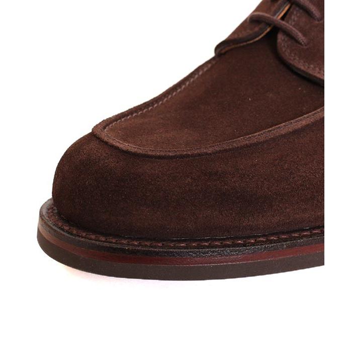 CROCKETT&JONESクロケット＆ジョーンズ　DOVER/ドーバー　 ダークブラウン　Uチップシューズ　ダイナイトソール　スエードレザーの画像