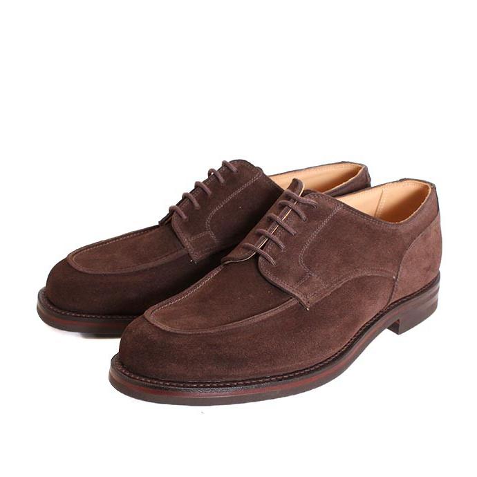 CROCKETT&JONESクロケット＆ジョーンズ　DOVER/ドーバー　 ダークブラウン　Uチップシューズ　ダイナイトソール　スエードレザーの画像