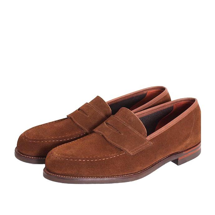 CROCKETT&JONESクロケット＆ジョーンズ　HARVARD2/ハーバード2　 スナッフブラウン　コインローファー　スリッポン　スエードの画像
