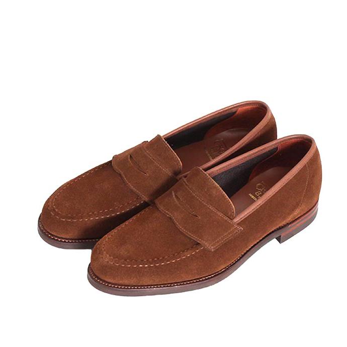 CROCKETT&JONESクロケット＆ジョーンズ　HARVARD2/ハーバード2　 スナッフブラウン　コインローファー　スリッポン　スエードの画像