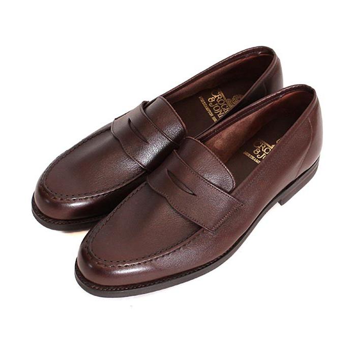 CROCKETT&JONESクロケット＆ジョーンズ　HARVARD2/ハーバード2　 ダークブラウン　コインローファー　シティソール　ミルドカーフレザーの画像