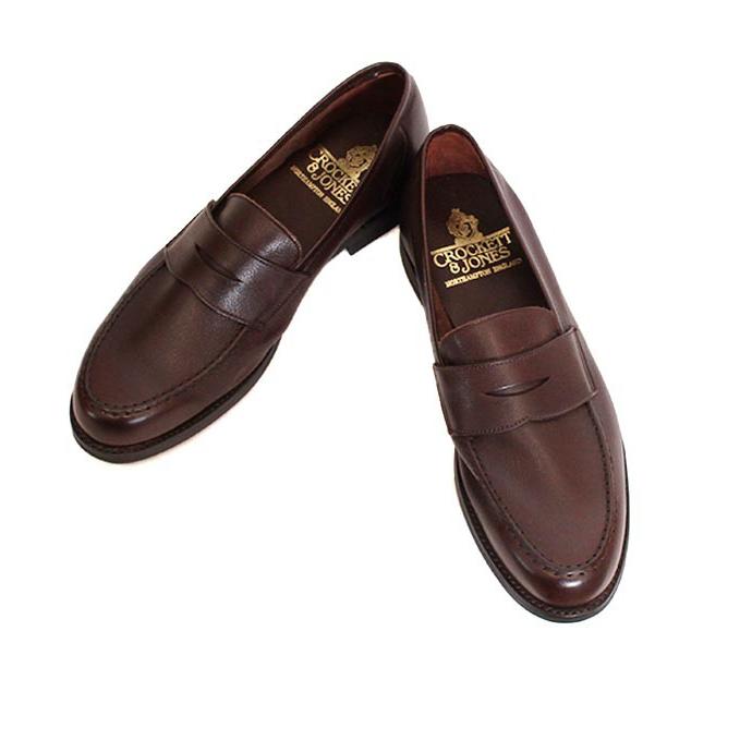 CROCKETT&JONESクロケット＆ジョーンズ　HARVARD2/ハーバード2　 ダークブラウン　コインローファー　シティソール　ミルドカーフレザーの画像