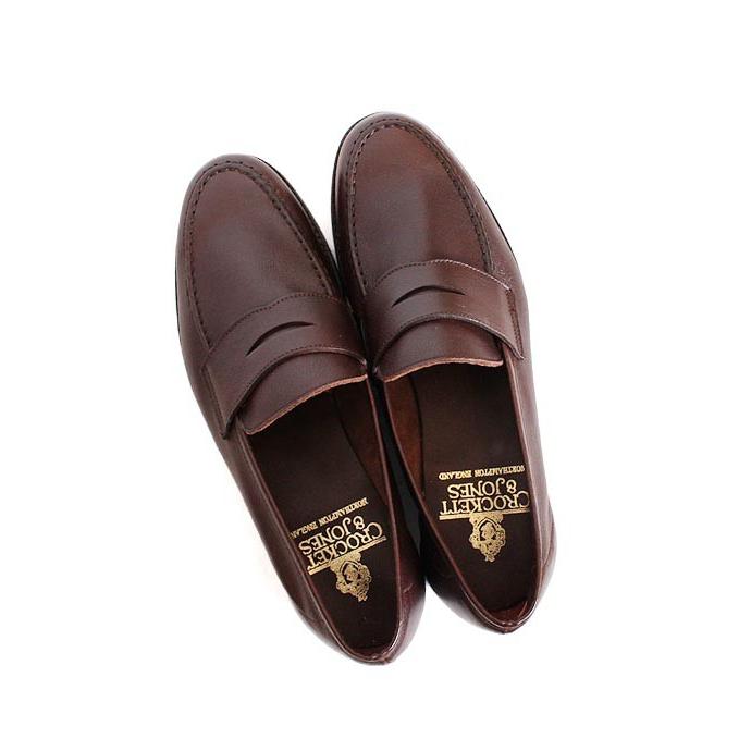 CROCKETT&JONESクロケット＆ジョーンズ　HARVARD2/ハーバード2　 ダークブラウン　コインローファー　シティソール　ミルドカーフレザーの画像
