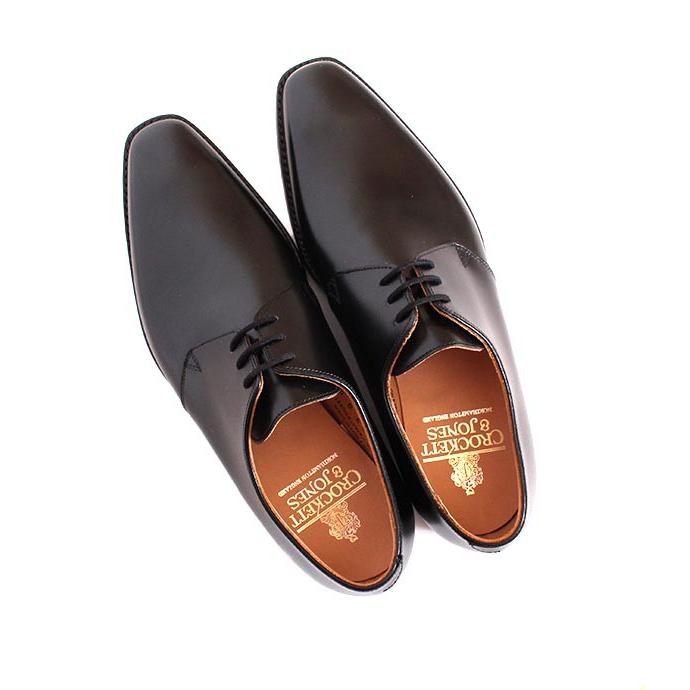 CROCKETT&JONESクロケット＆ジョーンズ　HIGHBURY/ハイバリー　 ブラック　プレーントゥシューズ　ダービーシューズ　シティソール　カーフレザーの画像