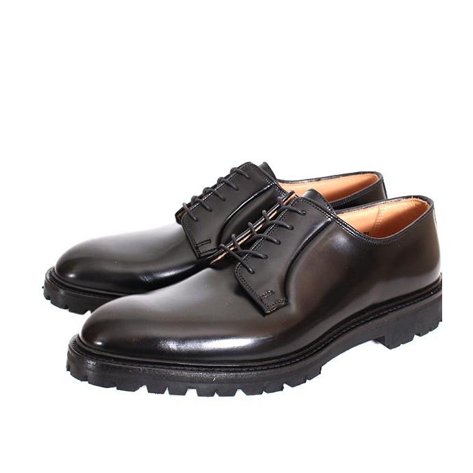 CROCKETT&JONESクロケット＆ジョーンズ　LANARK3/ラナーク3　 ブラック　プレーントゥ　ポストマンシューズ　キャバリーカーフの画像