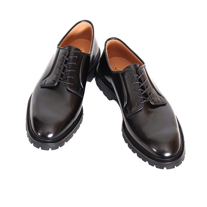 CROCKETT&JONESクロケット＆ジョーンズ　LANARK3/ラナーク3　 ブラック　プレーントゥ　ポストマンシューズ　キャバリーカーフの画像