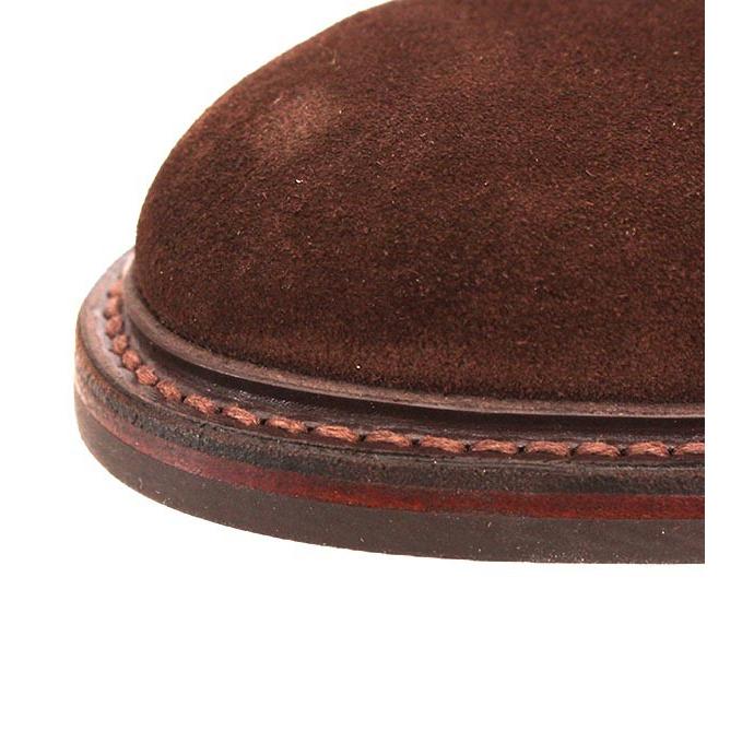 CROCKETT&JONESクロケット＆ジョーンズ　LANARK3/ラナーク3　 ダークブラウン　プレーントゥ　ポストマンシューズ　スエードの画像