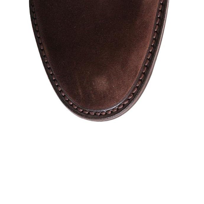 CROCKETT&JONESクロケット＆ジョーンズ　LANARK3/ラナーク3　 ダークブラウン　プレーントゥ　ポストマンシューズ　スエードの画像