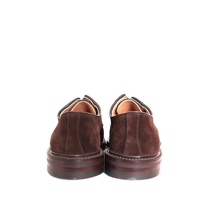 CROCKETT&JONESクロケット＆ジョーンズ　LANARK3/ラナーク3　 ダークブラウン　プレーントゥ　ポストマンシューズ　スエードの画像