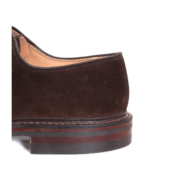 CROCKETT&JONESクロケット＆ジョーンズ　LANARK3/ラナーク3　 ダークブラウン　プレーントゥ　ポストマンシューズ　スエードの画像