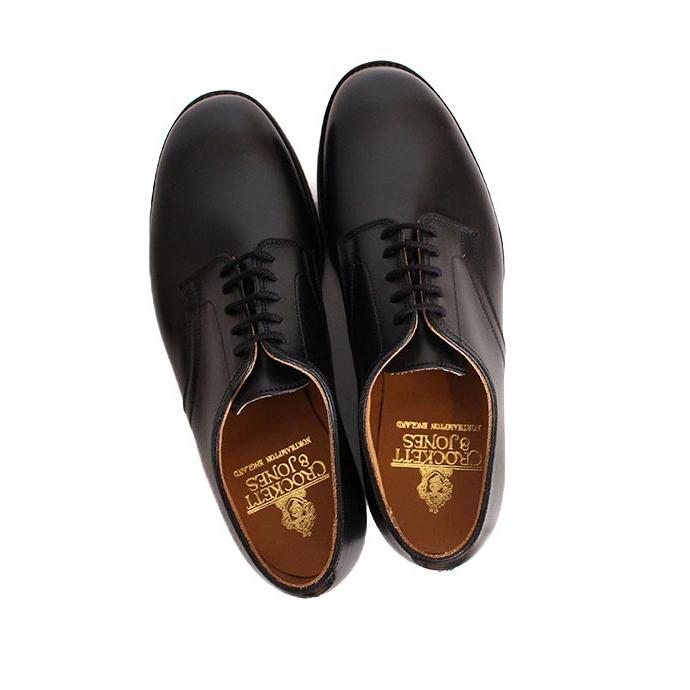 CROCKETT&JONESクロケット＆ジョーンズ　MIDHURST/ミッドハースト　 ブラック　プレーントゥシューズ　ワックスカーフレザー　ダイナイトソールの画像
