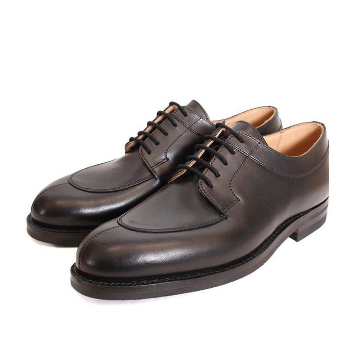 CROCKETT&JONESクロケット＆ジョーンズ　SHELTON5/シェルトン5　 ブラック　Uチップシューズ　ワックスカーフ　グッドイヤーウェルト製法の画像