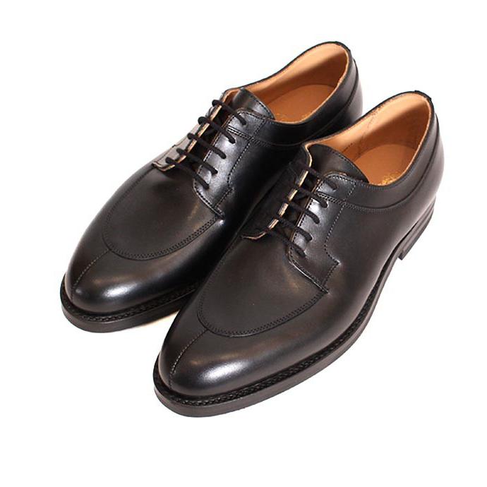 CROCKETT&JONESクロケット＆ジョーンズ　SHELTON5/シェルトン5　 ブラック　Uチップシューズ　ワックスカーフ　グッドイヤーウェルト製法の画像
