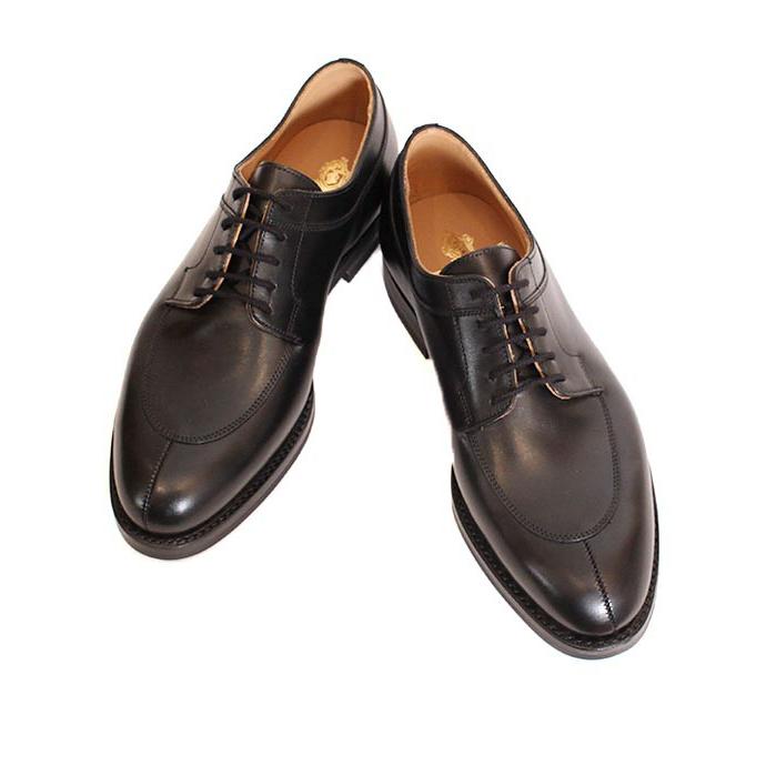 CROCKETT&JONESクロケット＆ジョーンズ　SHELTON5/シェルトン5　 ブラック　Uチップシューズ　ワックスカーフ　グッドイヤーウェルト製法の画像