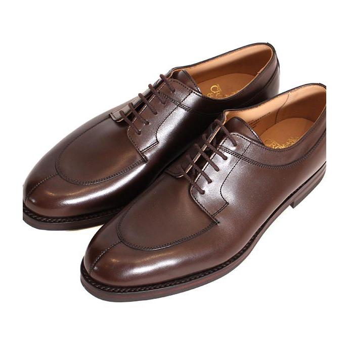 CROCKETT&JONESクロケット＆ジョーンズ　SHELTON5/シェルトン5　 ダークブラウン　Uチップシューズ　ワックスカーフ　グッドイヤーウェルト製法の画像