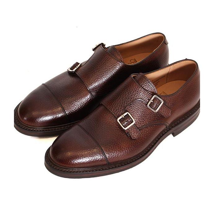 CROCKETT&JONESクロケット＆ジョーンズ　TAY3/テイ3　 ダークブラウン　ダブルモンクストラップ　グレインレザー　ダイナイトソールの画像
