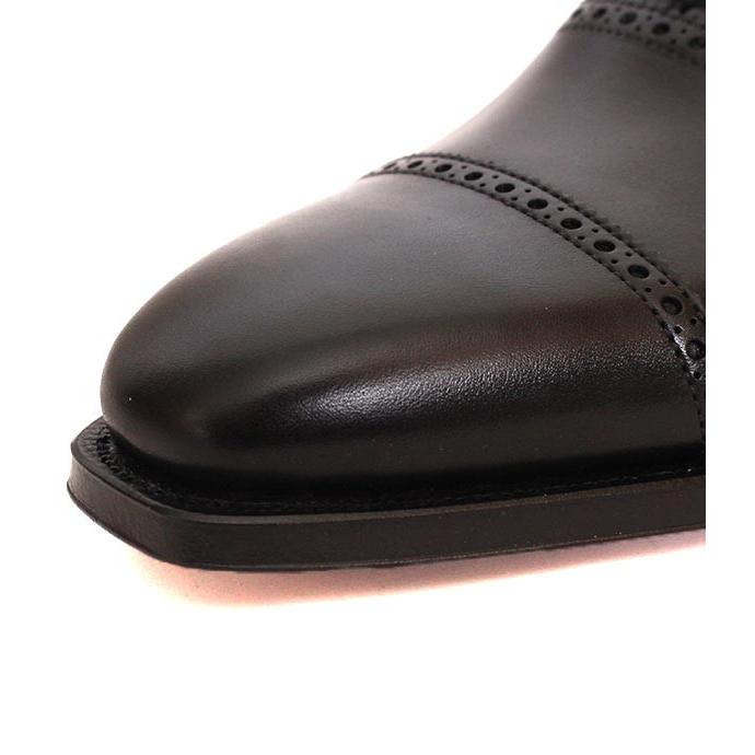 CROCKETT&JONESクロケット＆ジョーンズ　WESTBOURNE/ウエストボーン　 ブラック　パンチドキャップトゥ　カーフレザー　レザーソール　グッドイヤーウェルトの画像
