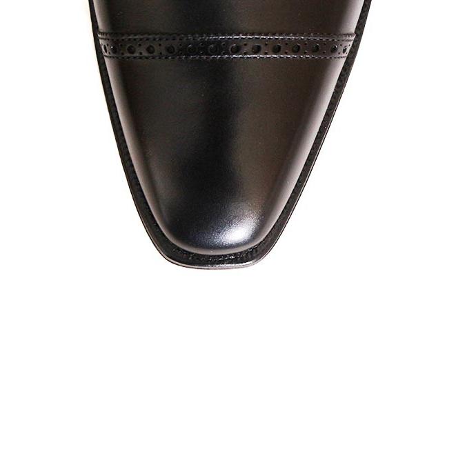 CROCKETT&JONESクロケット＆ジョーンズ　WESTBOURNE/ウエストボーン　 ブラック　パンチドキャップトゥ　カーフレザー　レザーソール　グッドイヤーウェルトの画像