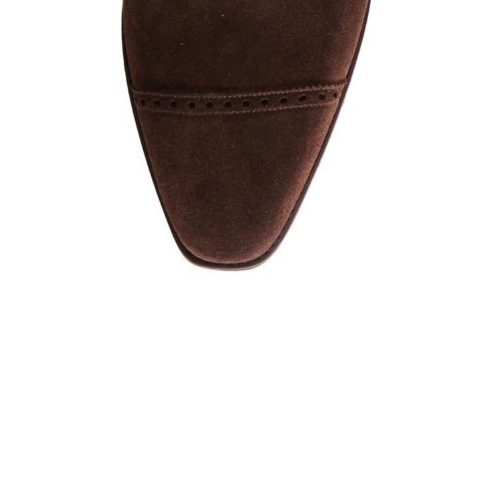 CROCKETT&JONESクロケット＆ジョーンズ　WESTBOURNE/ウエストボーン　 ダークブラウン　パンチドキャップトゥ　スエードレザー　グッドイヤーウェルトの画像