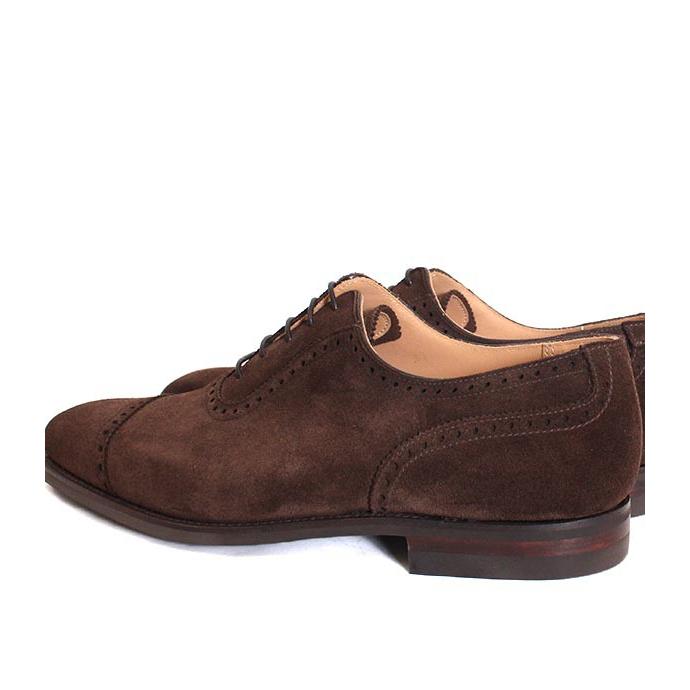 CROCKETT&JONESクロケット＆ジョーンズ　WESTBOURNE/ウエストボーン　 ダークブラウン　パンチドキャップトゥ　スエードレザー　グッドイヤーウェルトの画像