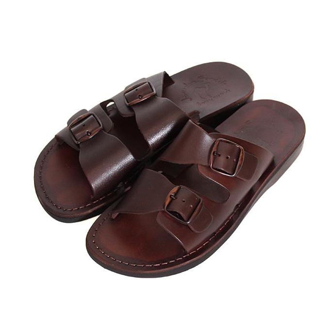 メンズ　Jerusalem Sandalsエルサレムサンダル　108　ダークブラウン　レザーサンダル　ストラップサンダル　スムースレザー |  | 04