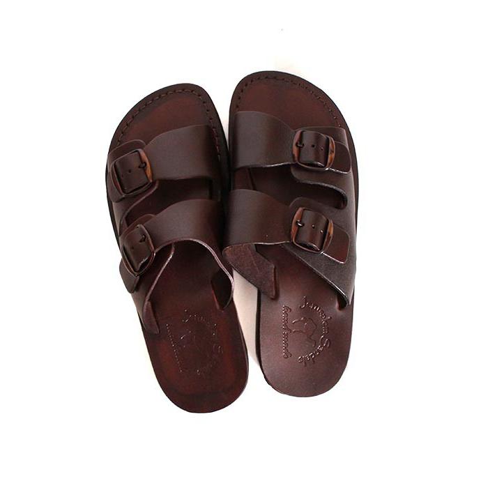 メンズ　Jerusalem Sandalsエルサレムサンダル　108　ダークブラウン　レザーサンダル　ストラップサンダル　スムースレザー |  | 06