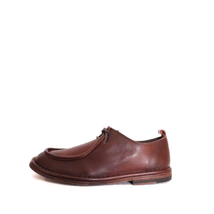 人気満点 Punto Pigroプントピグロ Dress50 ブラウン レースアップシューズ モカシンシューズ Uチップ スムースレザー 高い品質 Data Ignitho Com