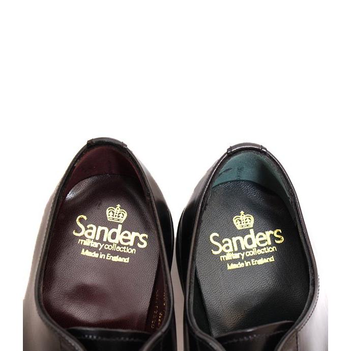 別注仕様　SANDERS サンダース 1128 ブラック ミリタリー ダービーシューズ キャップトゥ トリプルステッチ カーフレザー 牛革の画像