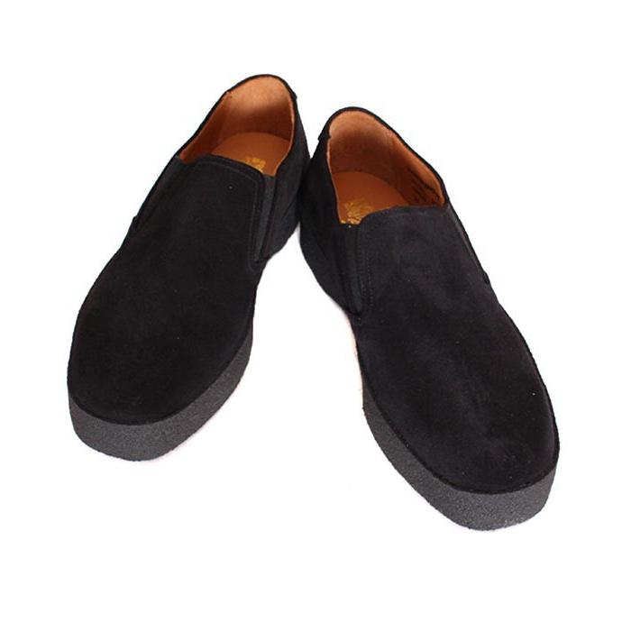 SANDERS サンダース 2035 ブラック スリッポン マッドガード スエード  