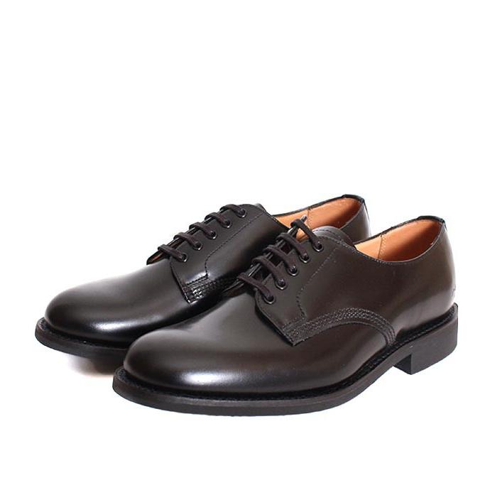 レディース　SANDERS サンダース 2247 ブラック オフィサーシューズ プレーントゥ オックスフォードシューズ ポリッシュレザー | SANDERS | 03